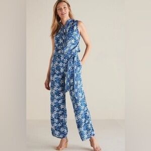 Soft Surroundings Floral Sleeveless Jumpsuit
